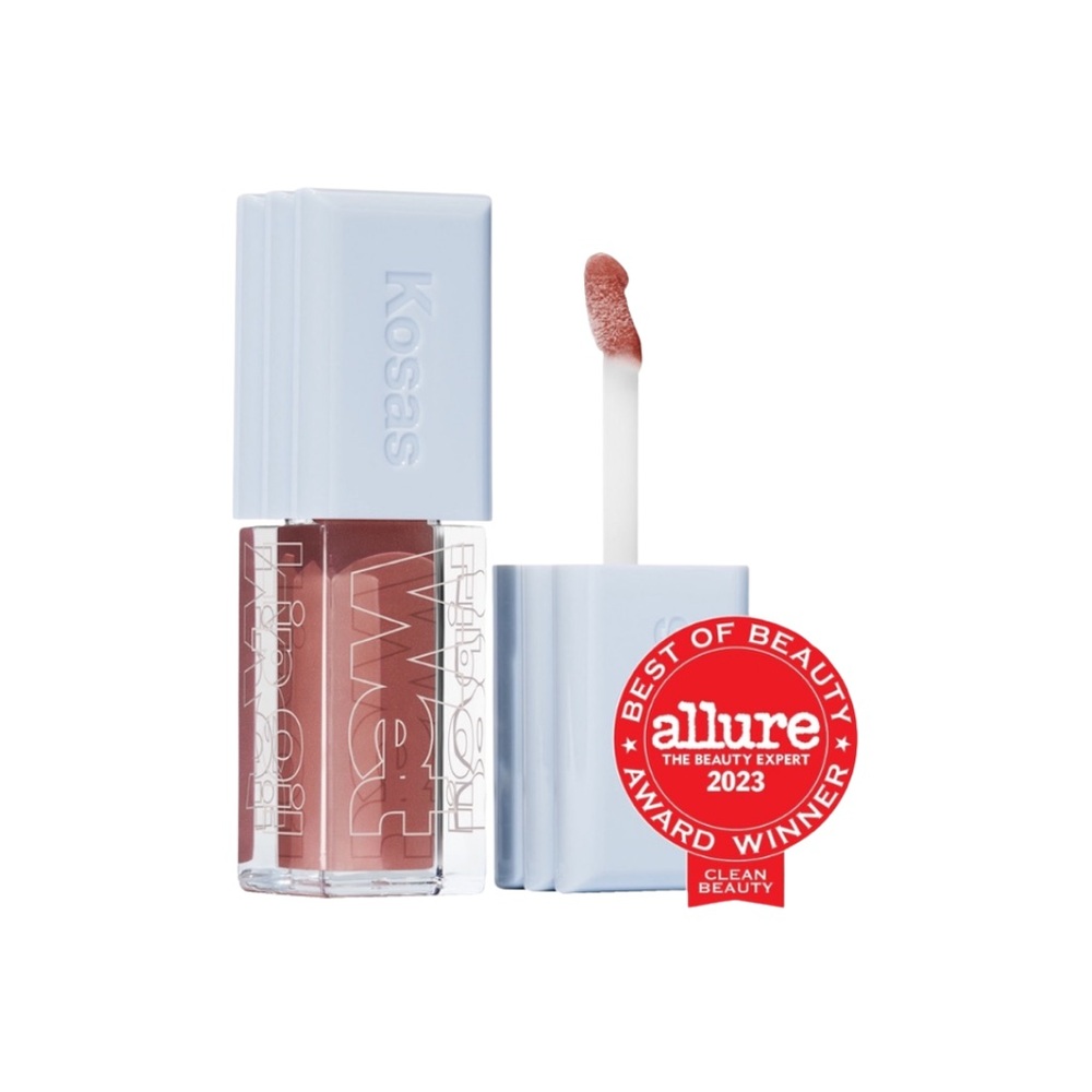 KOSAS Wet Lip Oil Plumping Gloss in UNBUTTONED - .15 oz FULL SIZE NIB